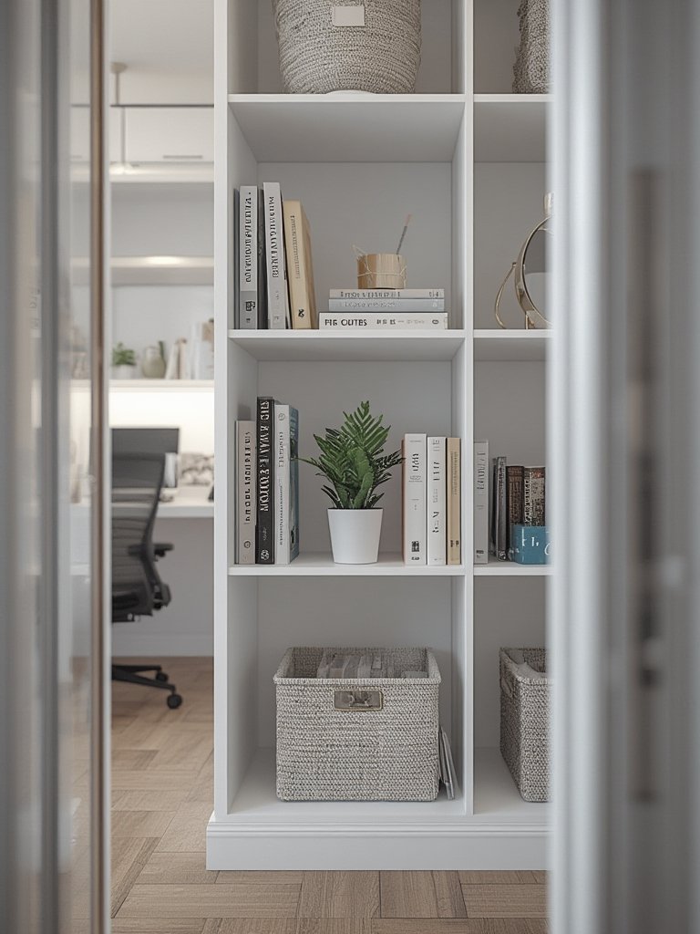 bookshelf white in action